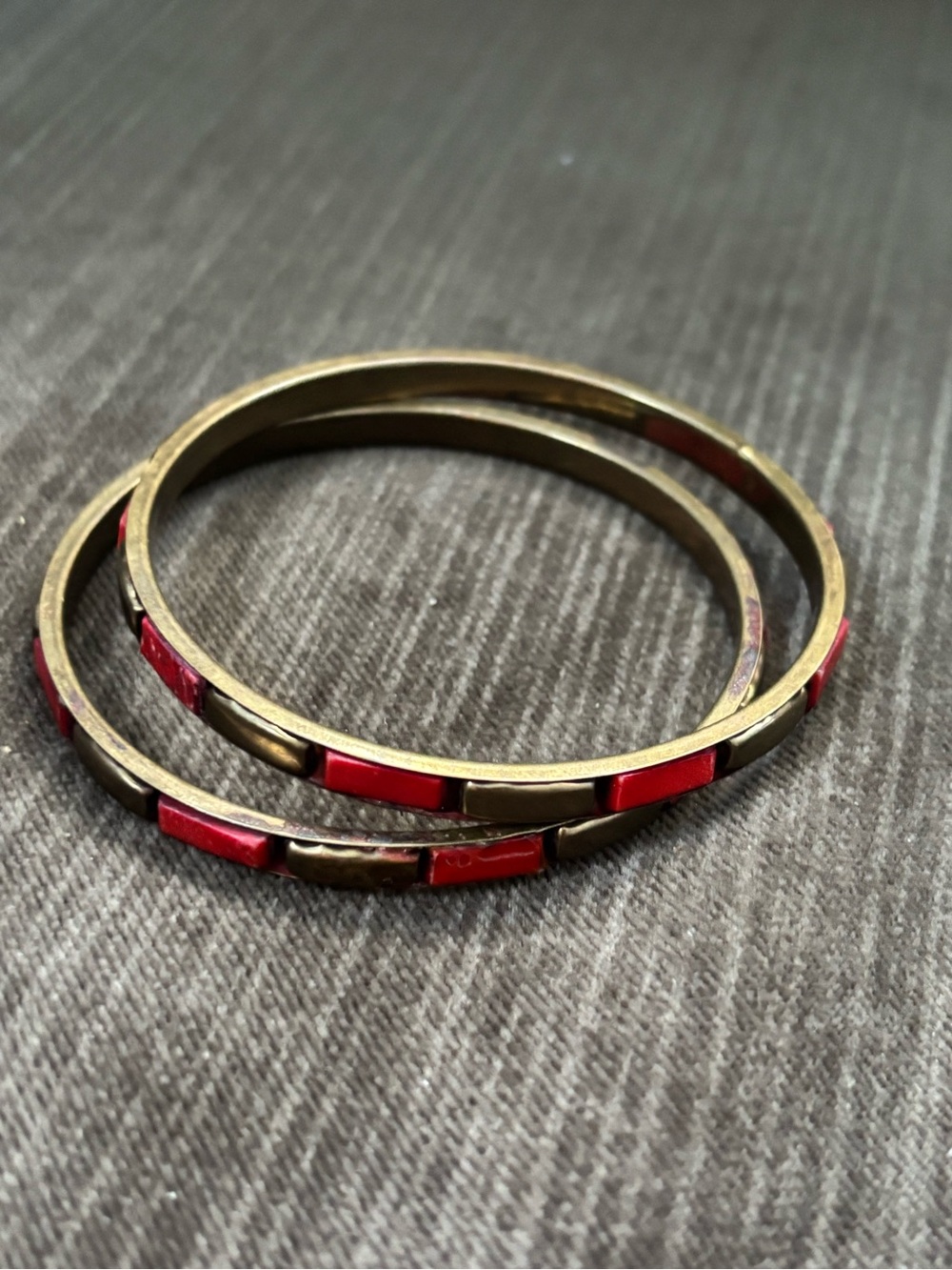 Classic Pair of Brass 1970s Bangle Bracelets Women's - Sleek Everyday